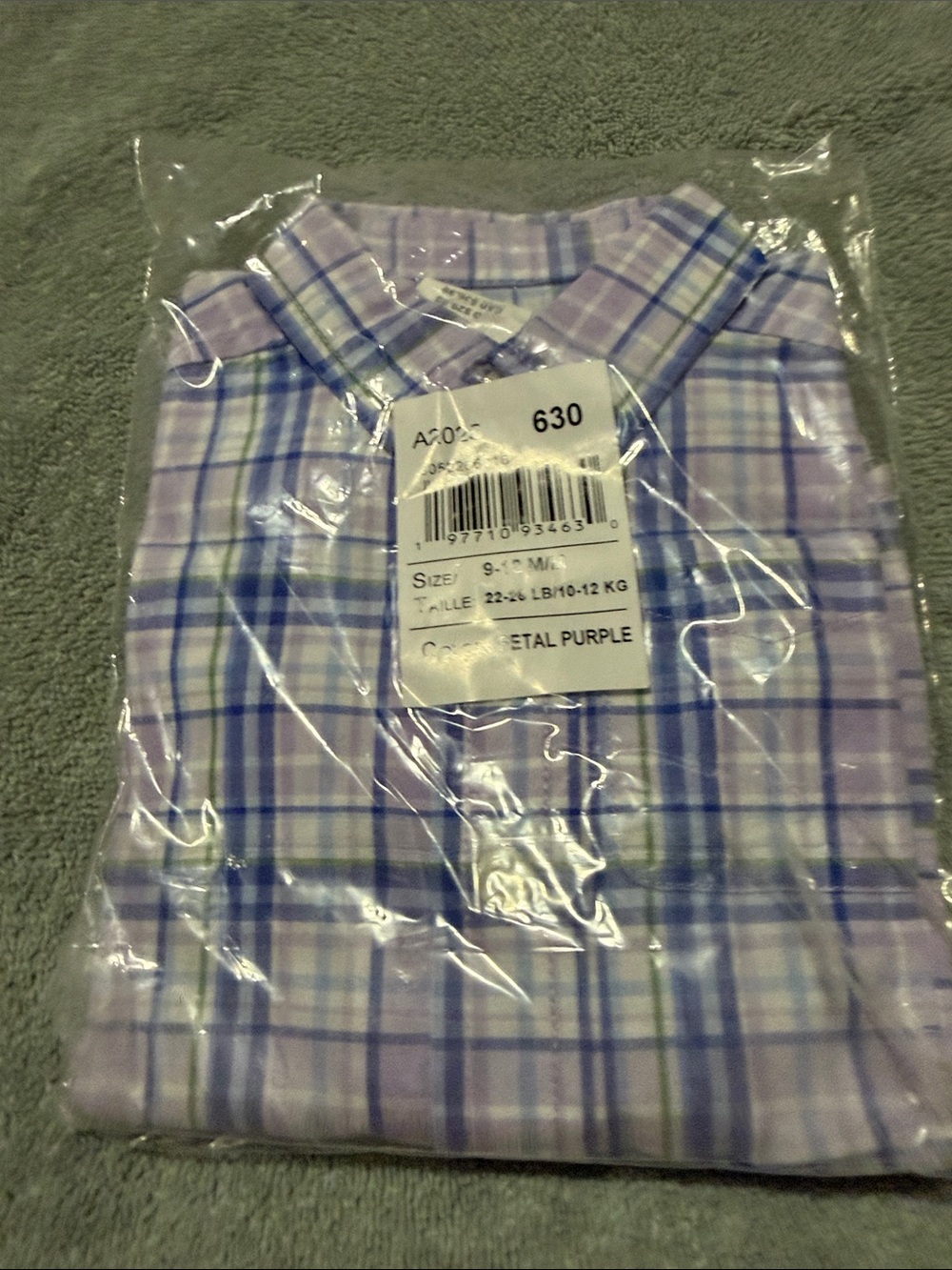 The Children's Place Lilac & Blue Plaid Button-Down Shirt